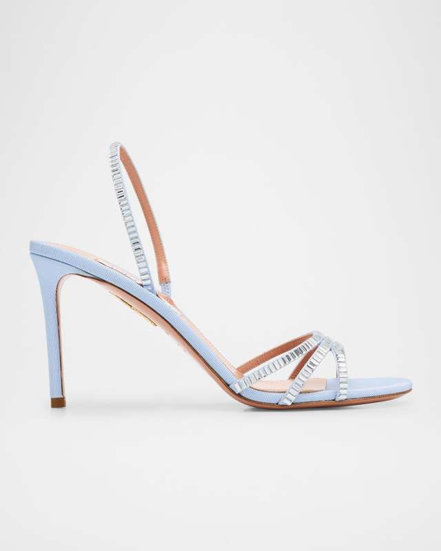 Memoire Crystal Grosgrain Halter Sandals